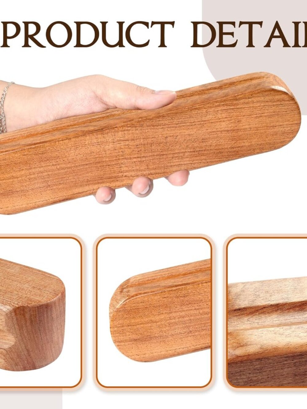 Tailors Clapper for Quilting, Hard Wood Professional Multipurpose Durable for Se - Picture 3 of 7
